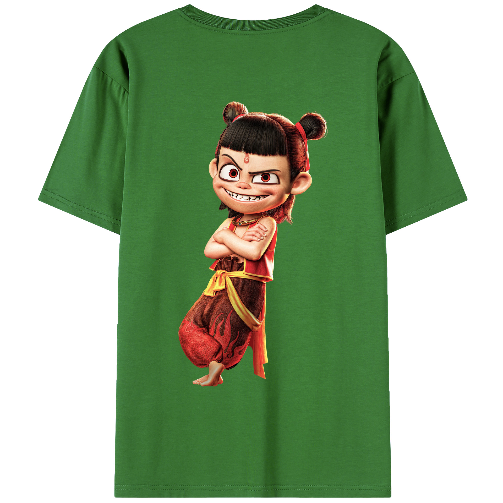 （画像用） Ne Zha 2 ナタ 魔童の大暴れ レディース半袖Tシャツ(バックプリント)
